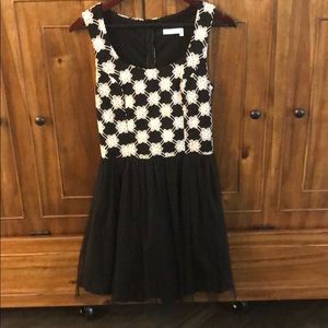 Sleeveless Scoop Neck Embroidered Dress